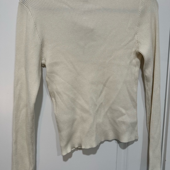 Vero Moda Ivory Ribbed Long Sleeve Top - Picture 8 of 9